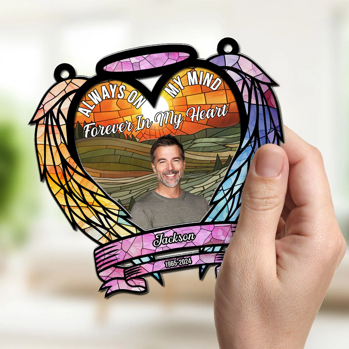Custom Photo Always On Our Minds - Personalized Custom Suncatcher - Image 2