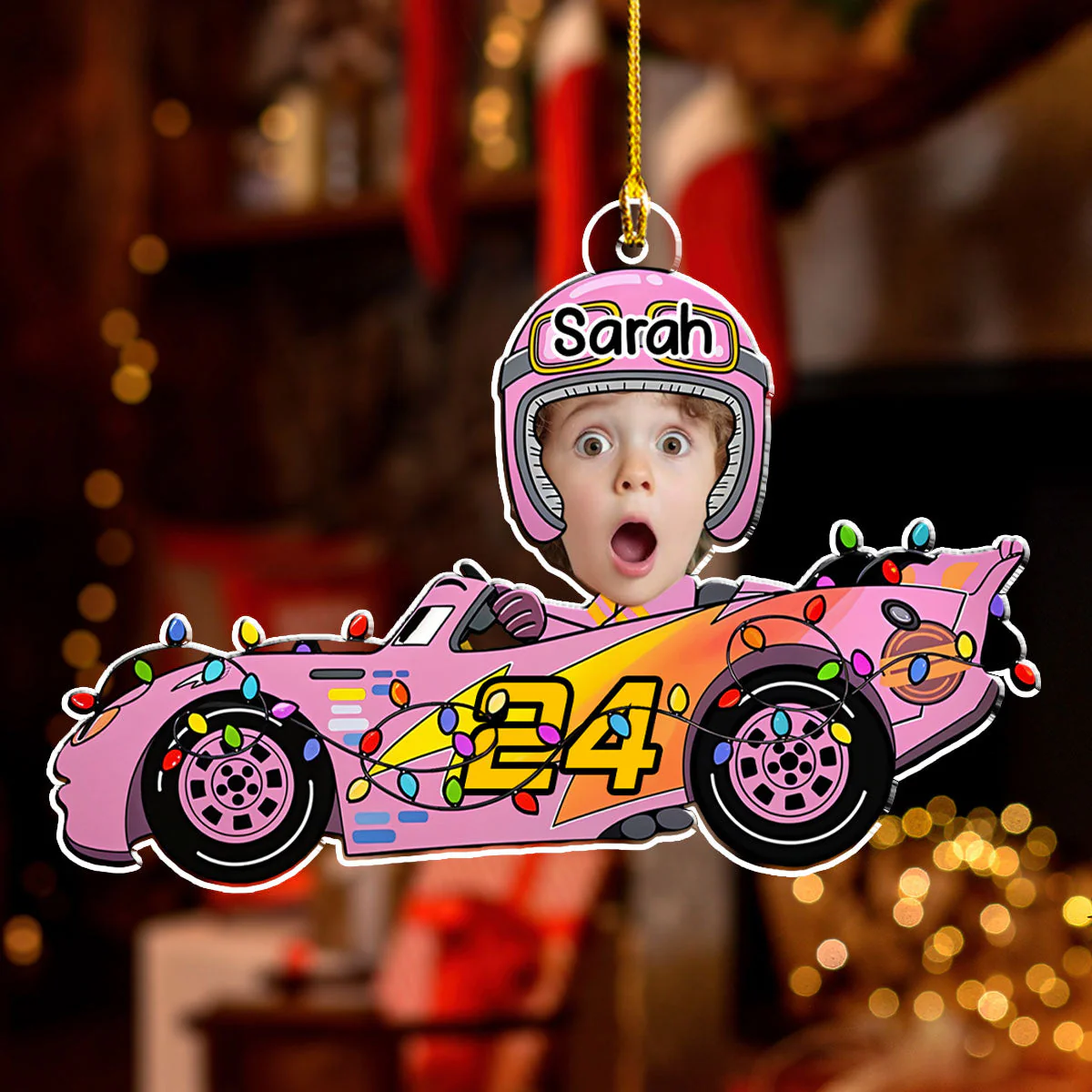 Custom Photo Funny Car Toys - Personalized Custom Acrylic Ornament - Image 2