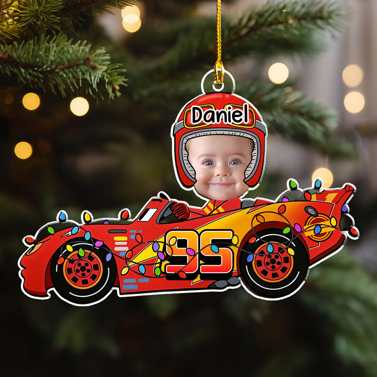 Custom Photo Funny Car Toys - Personalized Custom Acrylic Ornament - Image 4