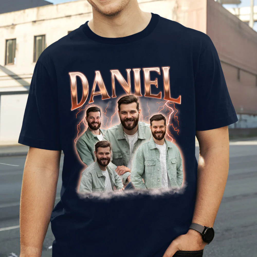 Custom Photo Husband, Boy Friend - Couple Personalized Custom Unisex T-shirt - Image 3