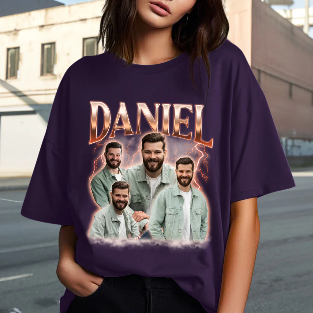 Custom Photo Husband, Boy Friend - Couple Personalized Custom Unisex T-shirt - Image 4