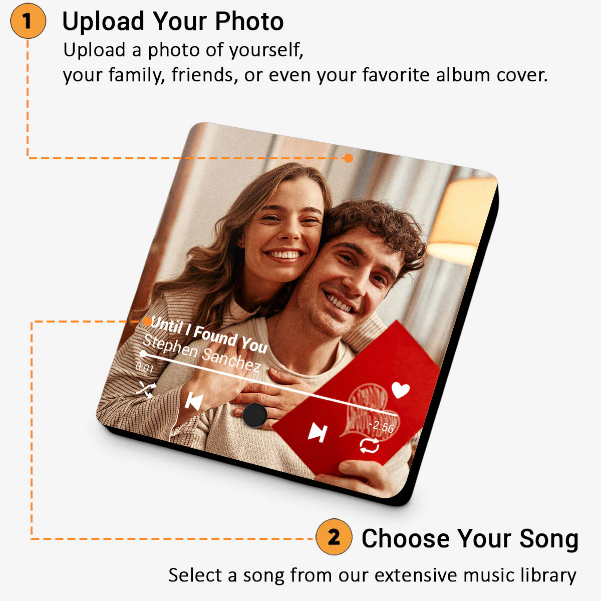 Custom Photo I Love You - Personalized Custom Music Fridge Magnet - Image 5