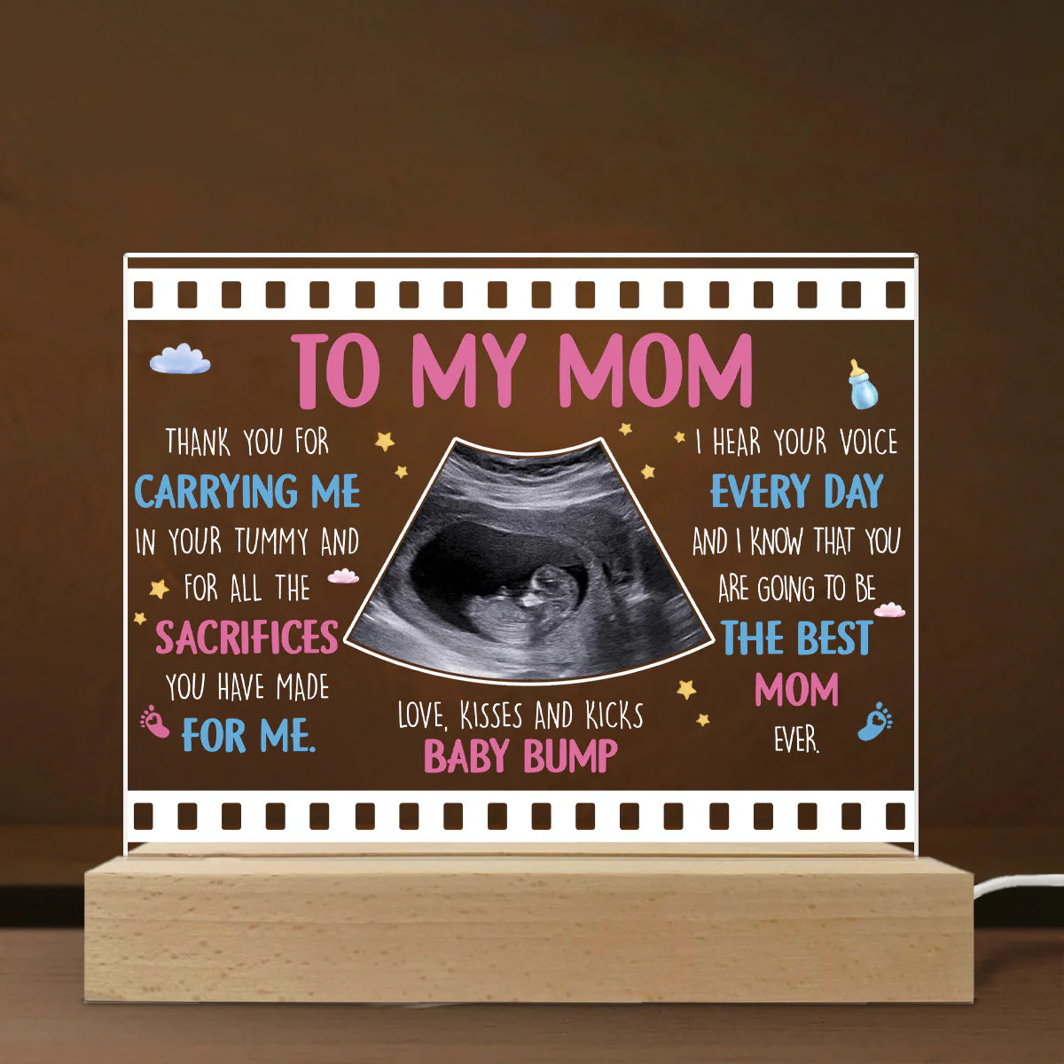 Custom Photo Thank You For Carrying Me - Personalized Custom LED Light - Image 3