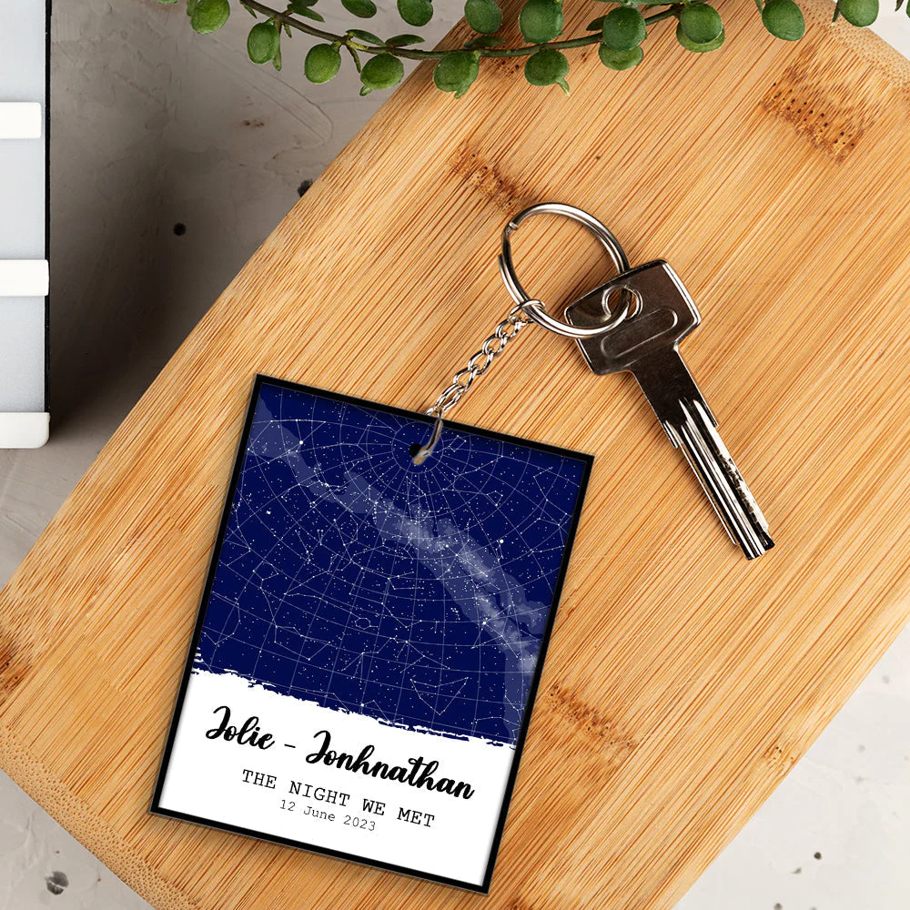 Custom Star Map The Night We Met - Personalized Custom Acrylic Keychain - Image 5