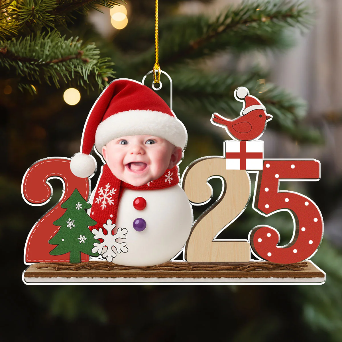 Cute Christmas - Personalized Custom Acrylic Ornament - Image 3