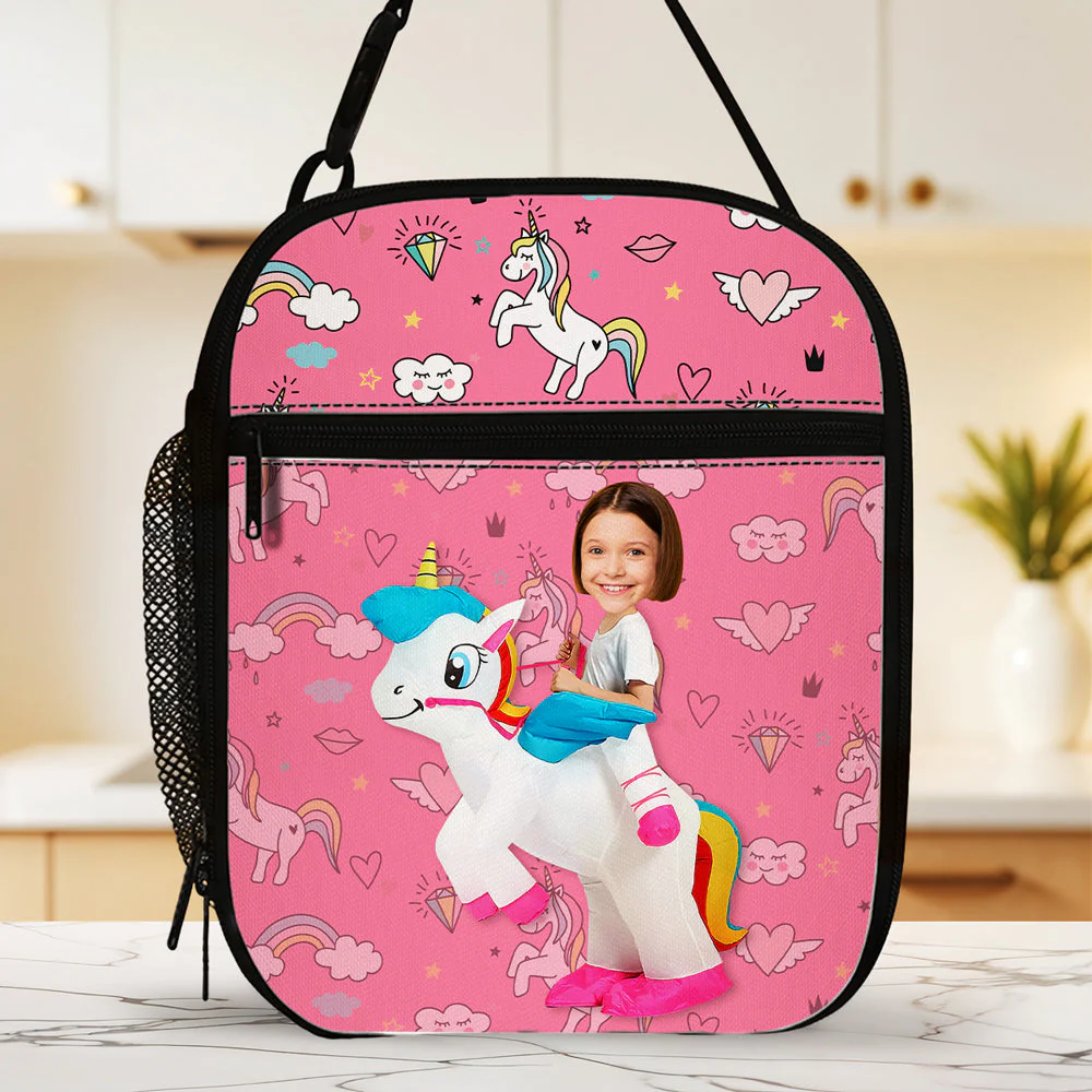 Cute Kid Fantasy Friends - Personalized Custom Insulated Lunch Bag - Image 6