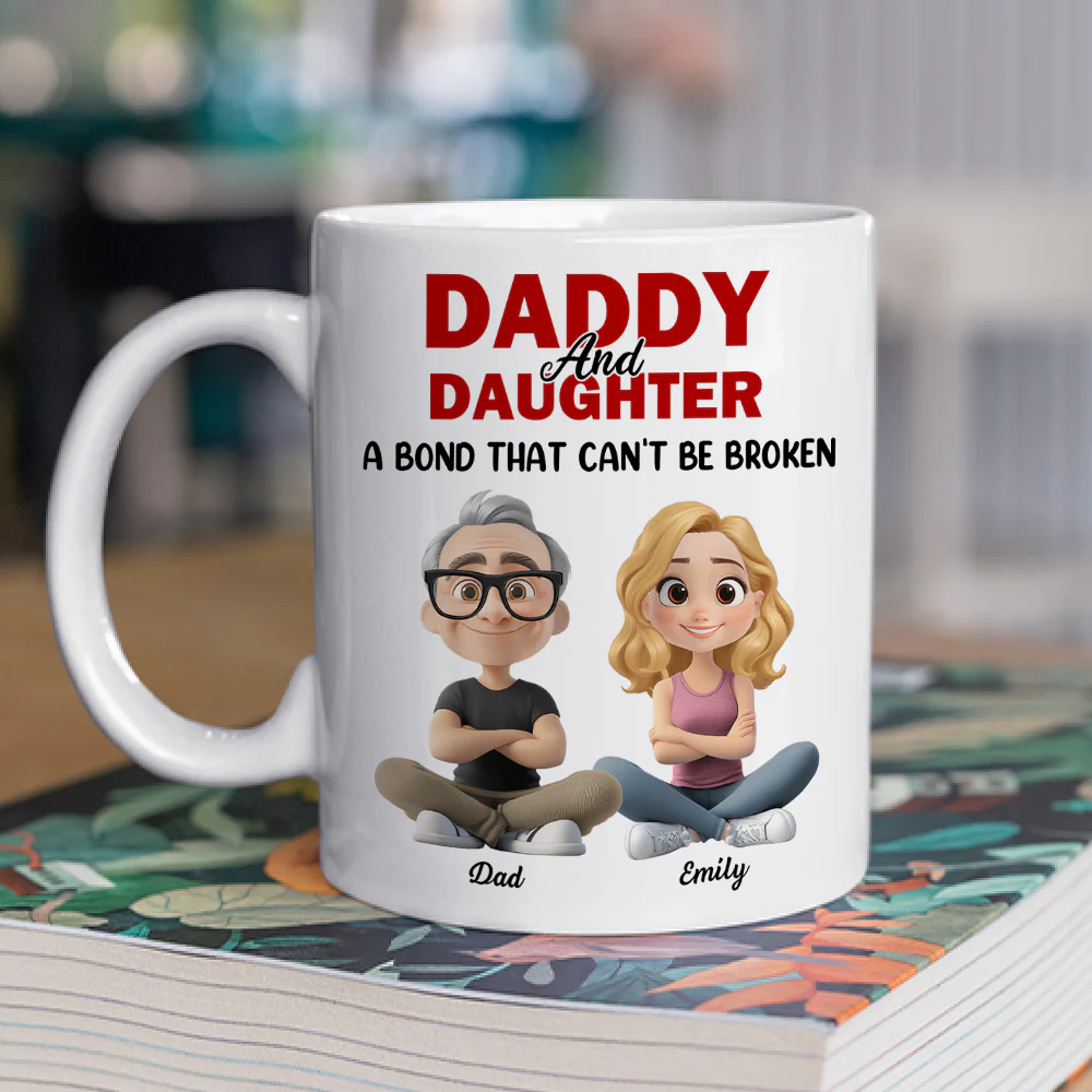 Dad And Daughter - Personalized Custom Coffee Mug - Image 2