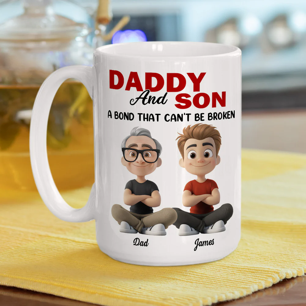 Dad And Daughter - Personalized Custom Coffee Mug - Image 5