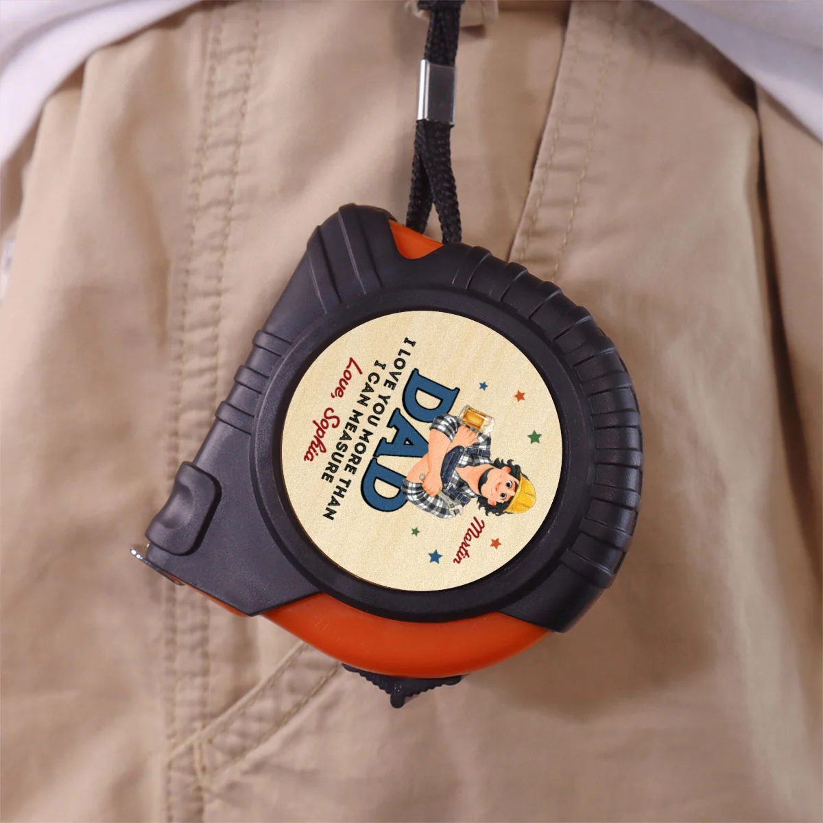 Dad Builds Better Memories - Personalized Custom Tape Measure - Image 3