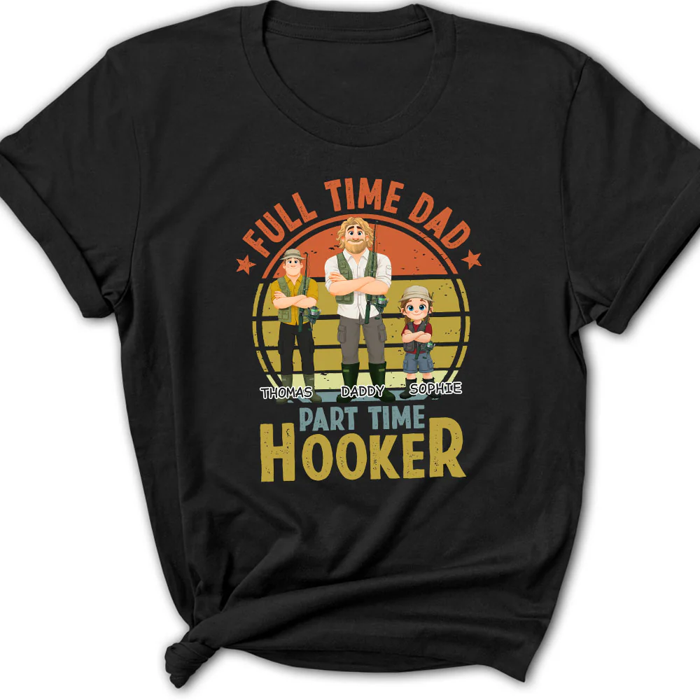 Dad Catches Bigger Stories - Personalized Custom Shirt - Image 5
