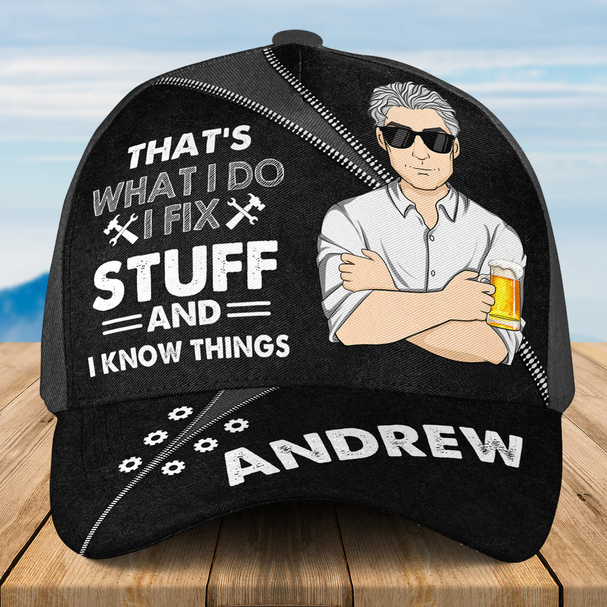 Dad Fix Stuff - Personalized Custom Classic Cap
