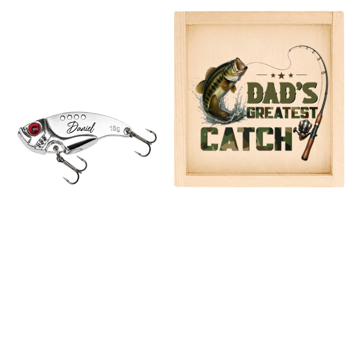 Dad Grandpa Greatest Catch - Personalized Custom Fishing Lure - Image 16