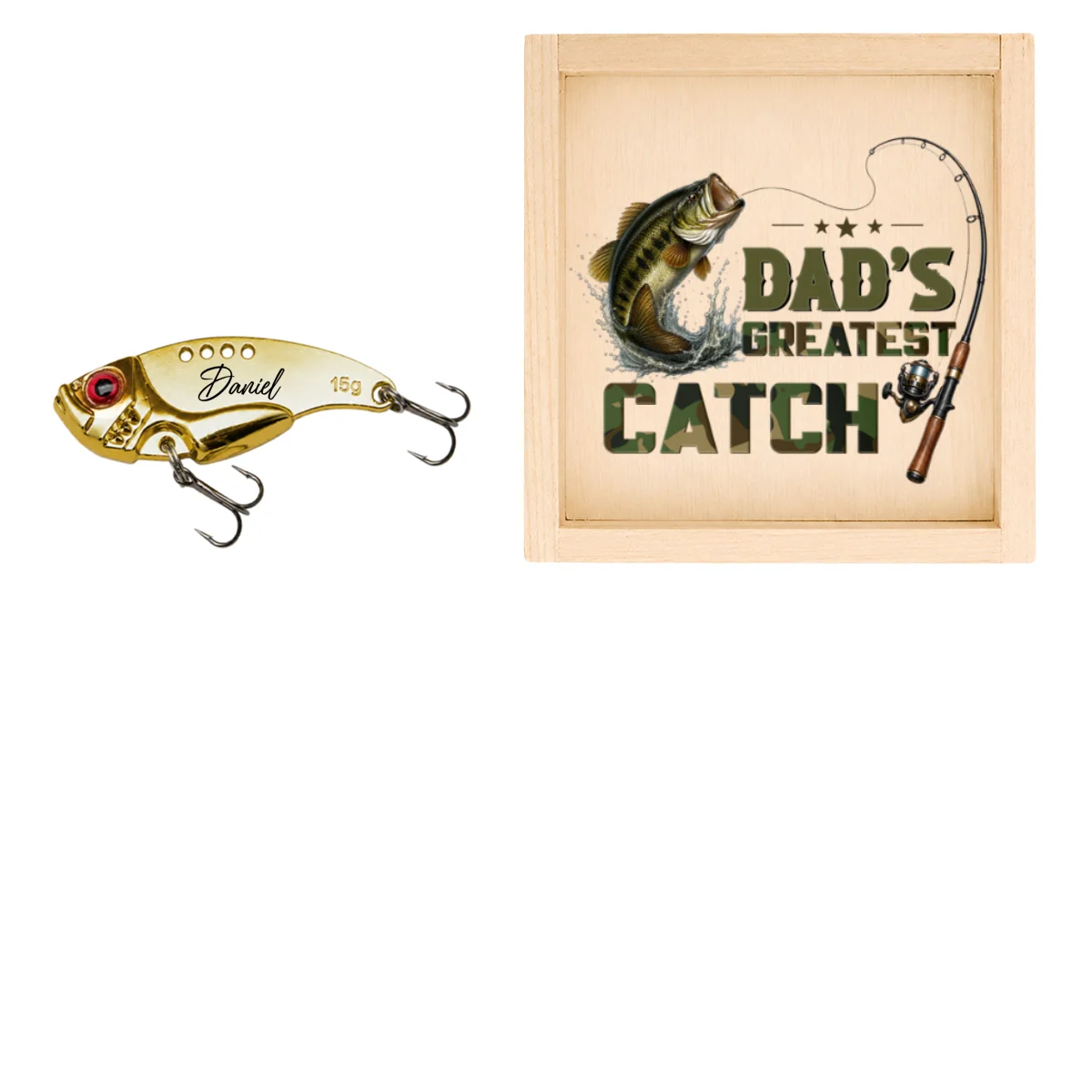 Dad Grandpa Greatest Catch - Personalized Custom Fishing Lure - Image 17