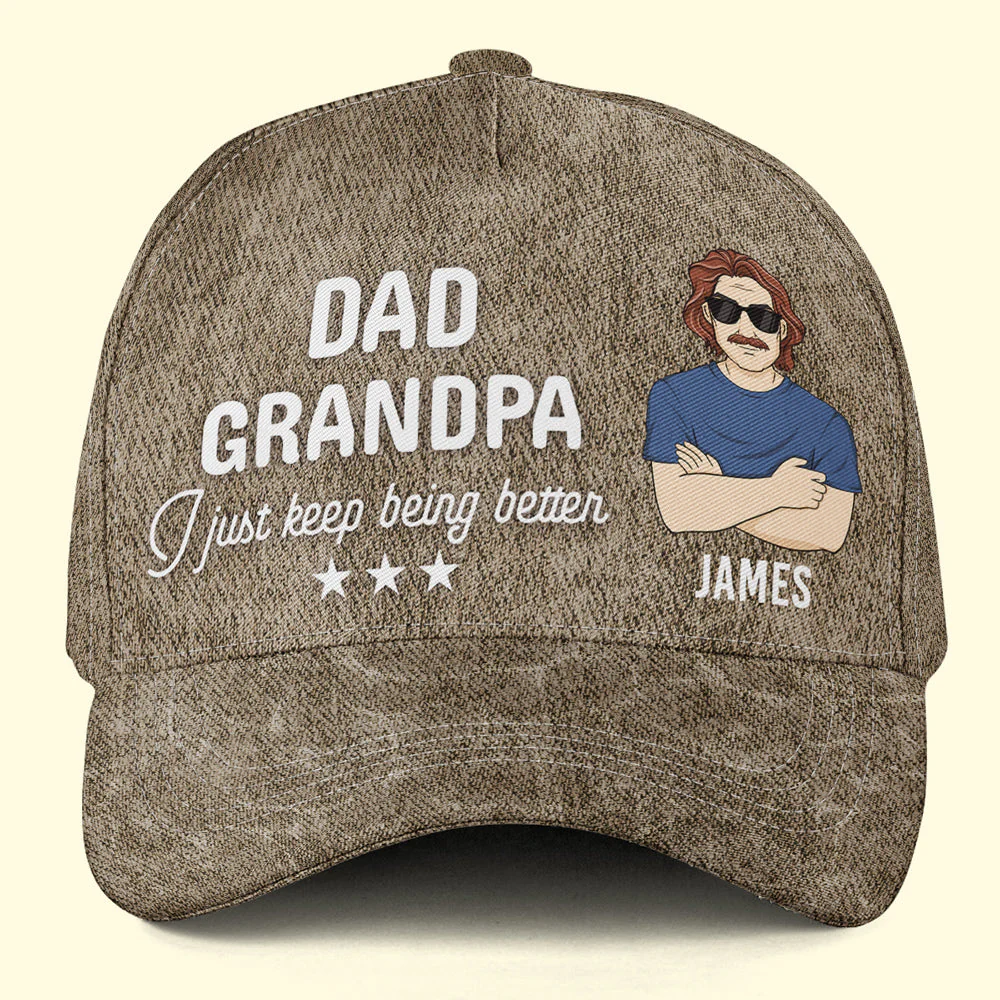 Dad Grandpa Grumpy Old Guy - Personalized Classic Cap - Image 5