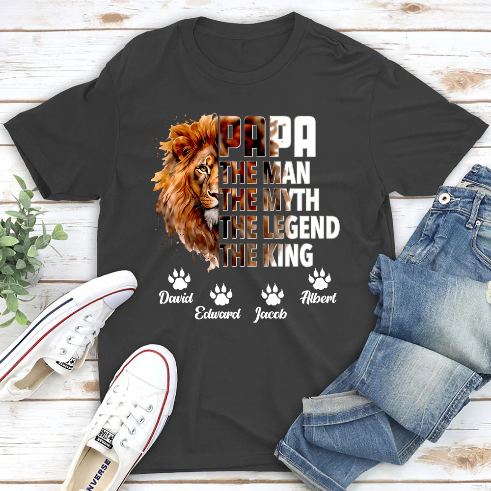 Dad Is The King - Personalized Custom Shirt - Image 3