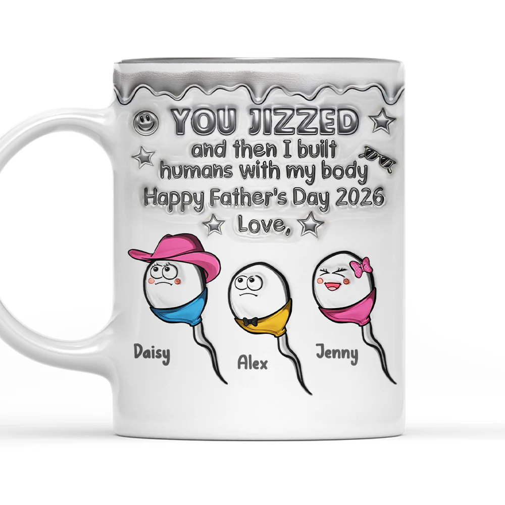 Dad Life Begins - Personalized Custom 3D Inflated Effect Mug