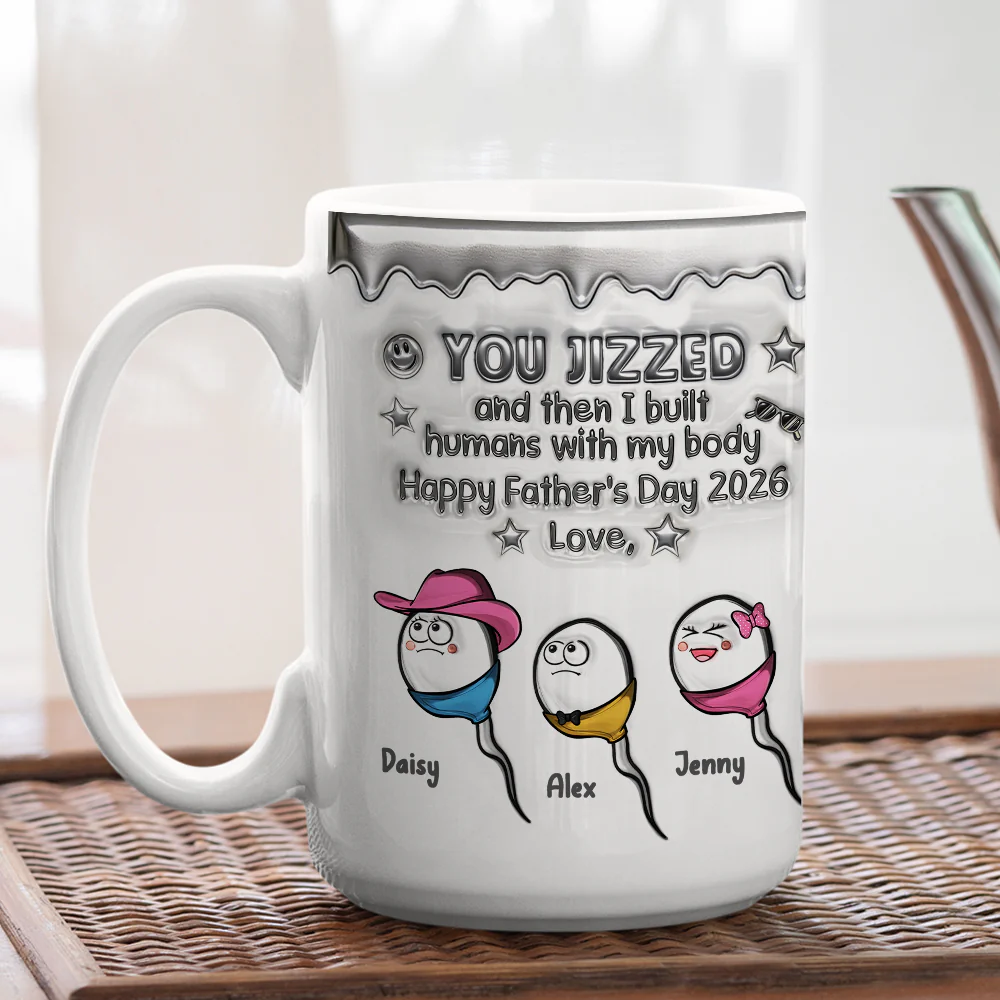 Dad Life Begins - Personalized Custom 3D Inflated Effect Mug - Image 5