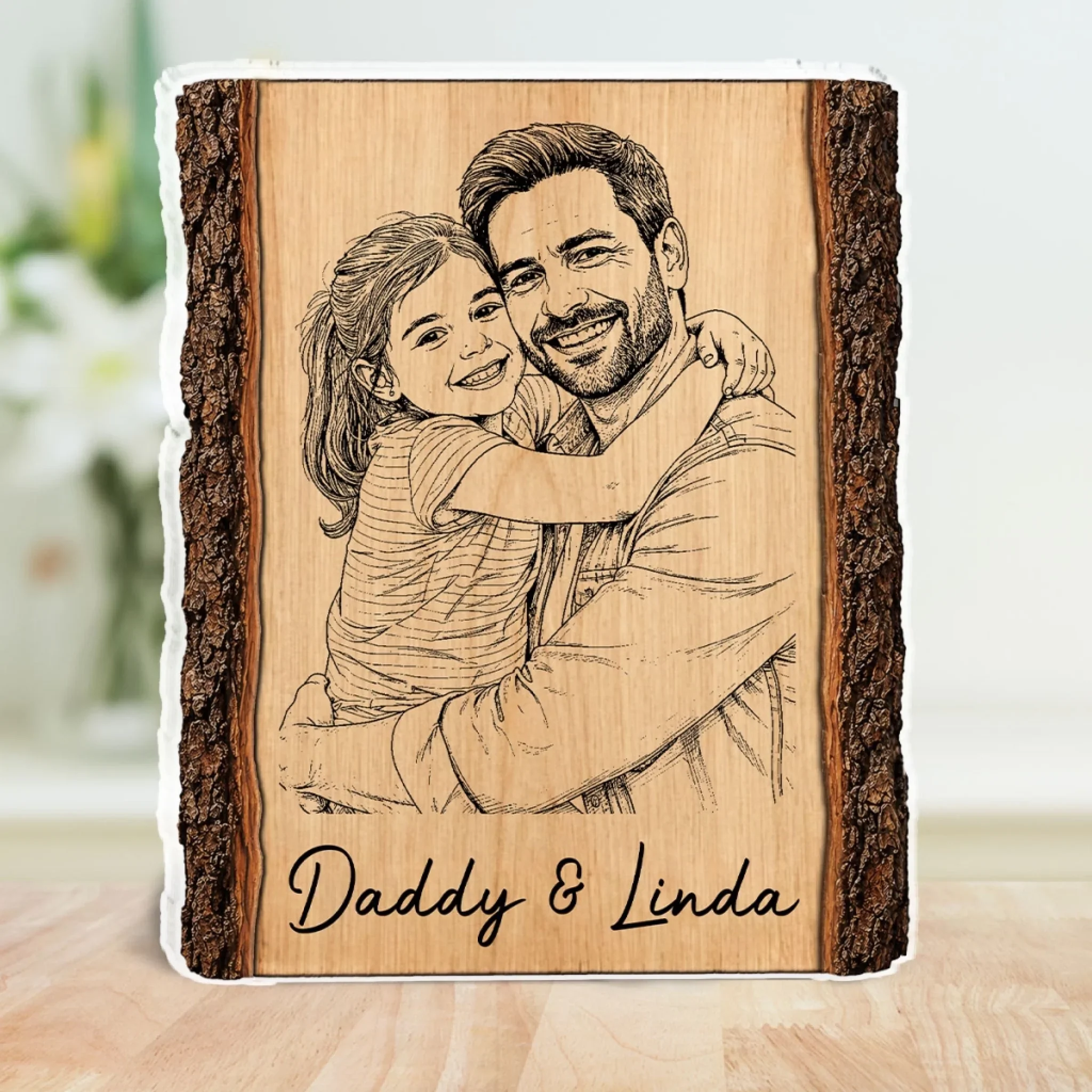 Dad Makes Hearts Happy - Personalized Custom Acrylic Plaque - Image 2
