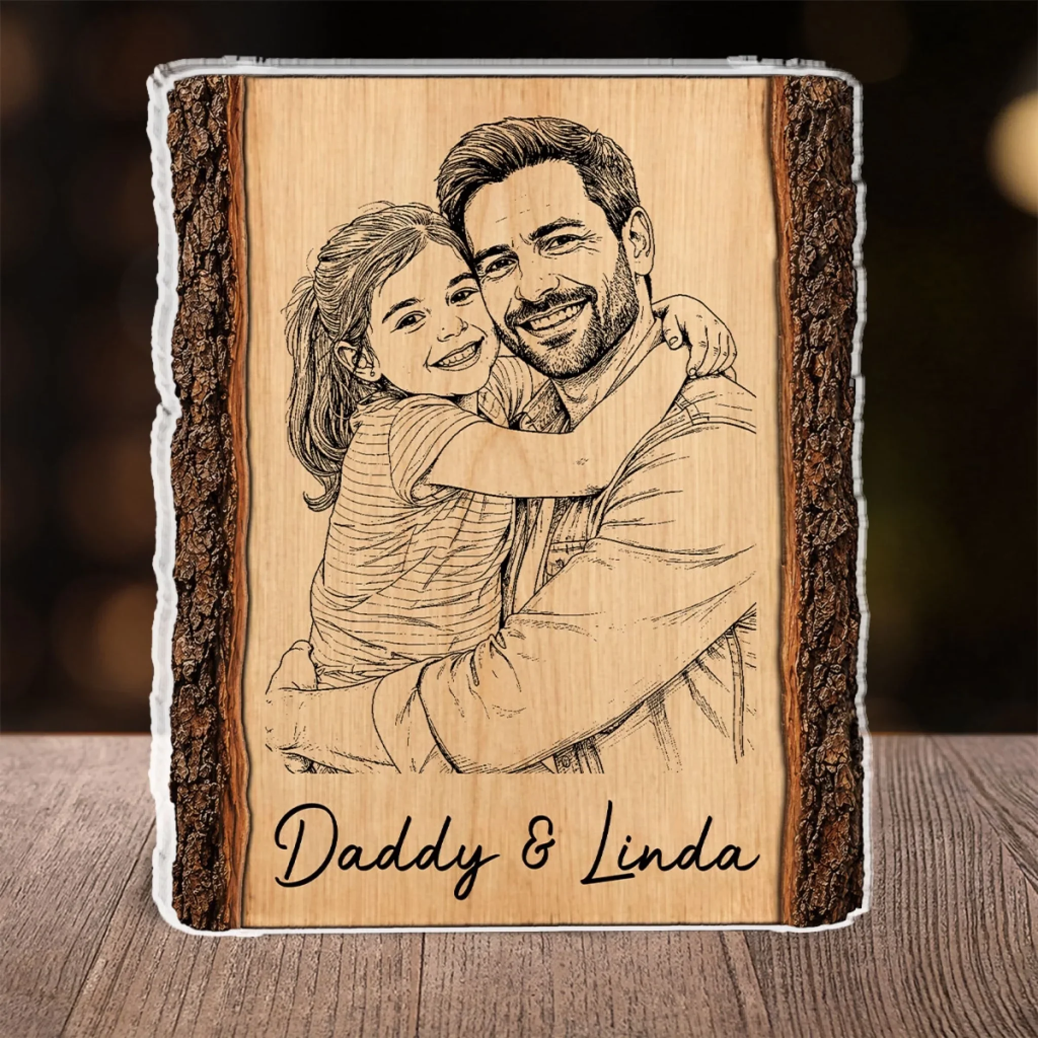 Dad Makes Hearts Happy - Personalized Custom Acrylic Plaque - Image 3