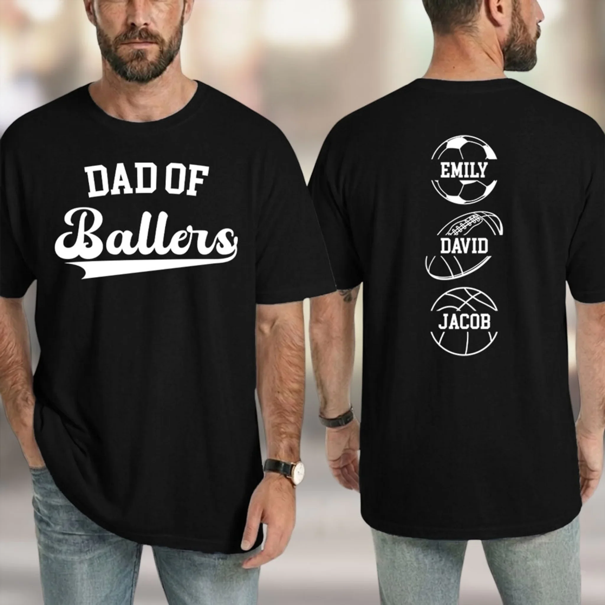 Dad Of Ballers - Personalized Custom Shirt
