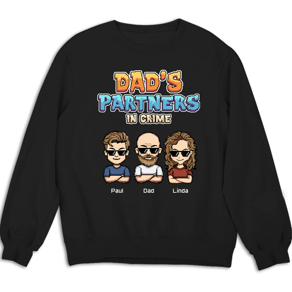 Dad Partners In Crime - Personalized Custom Shirt - Image 9