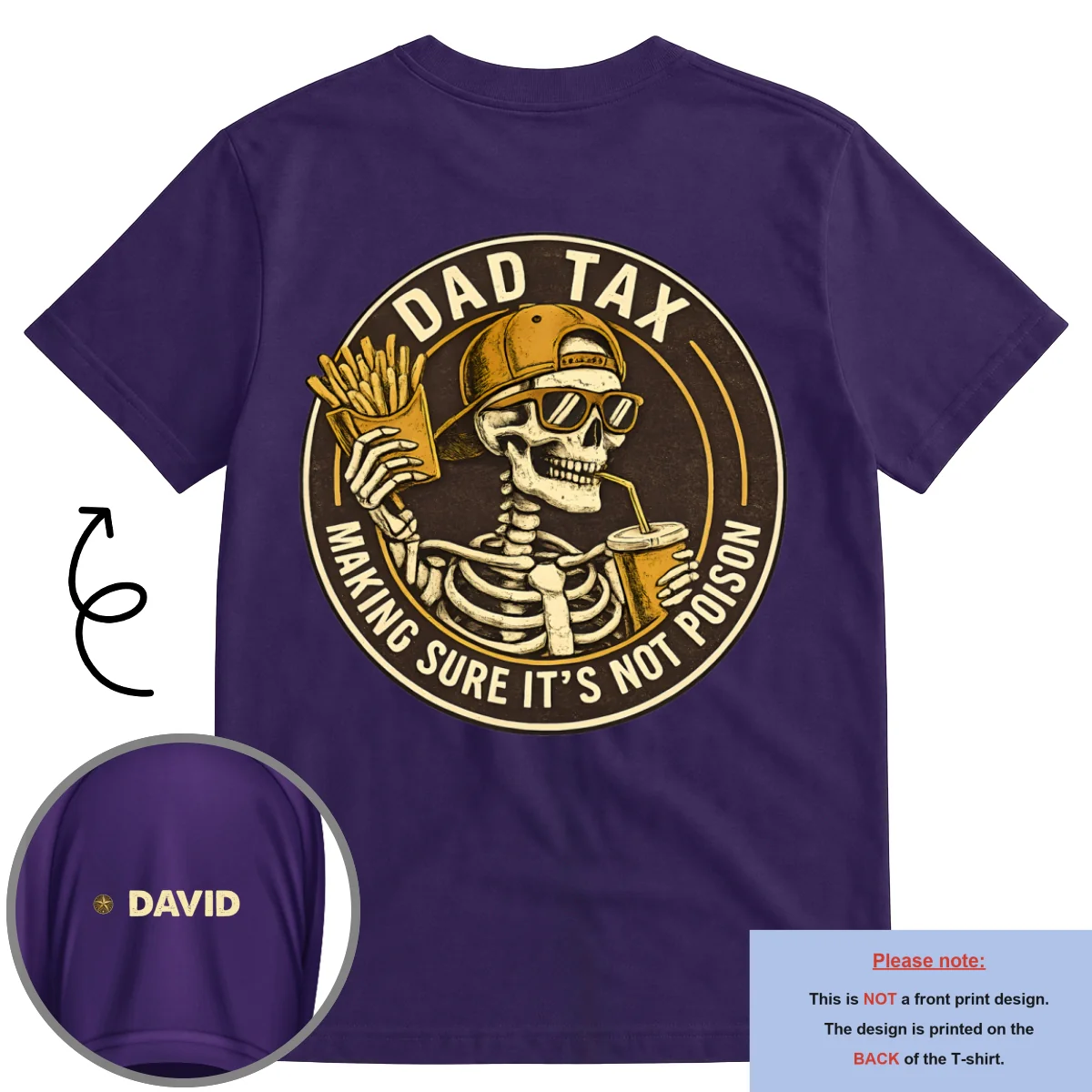 Dad Tax Vintage - Personalized Custom Shirt With Design On Sleeve - Image 7