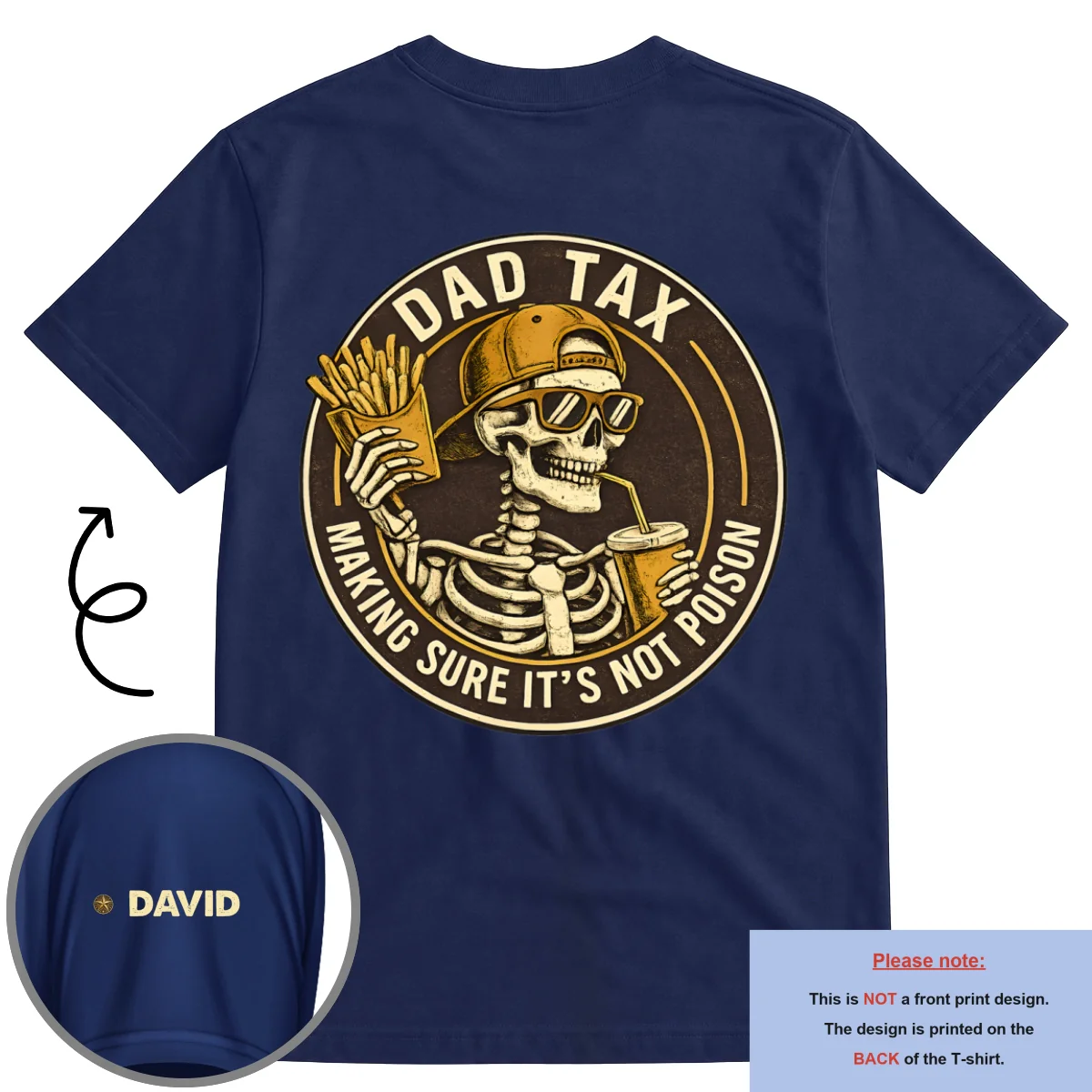 Dad Tax Vintage - Personalized Custom Shirt With Design On Sleeve - Image 9