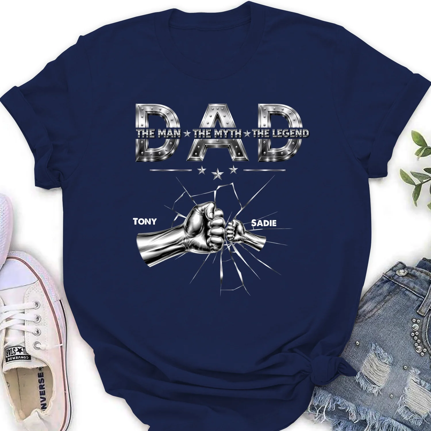 Dad The Man The Legend - Personalized Custom Shirt - Image 18