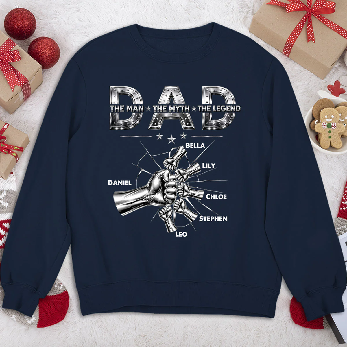 Dad The Man The Legend - Personalized Custom Shirt - Image 4