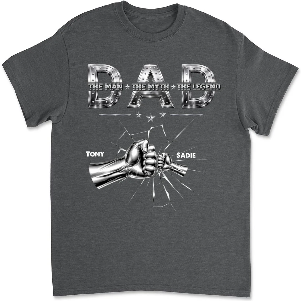 Dad The Man The Legend - Personalized Custom Shirt - Image 7