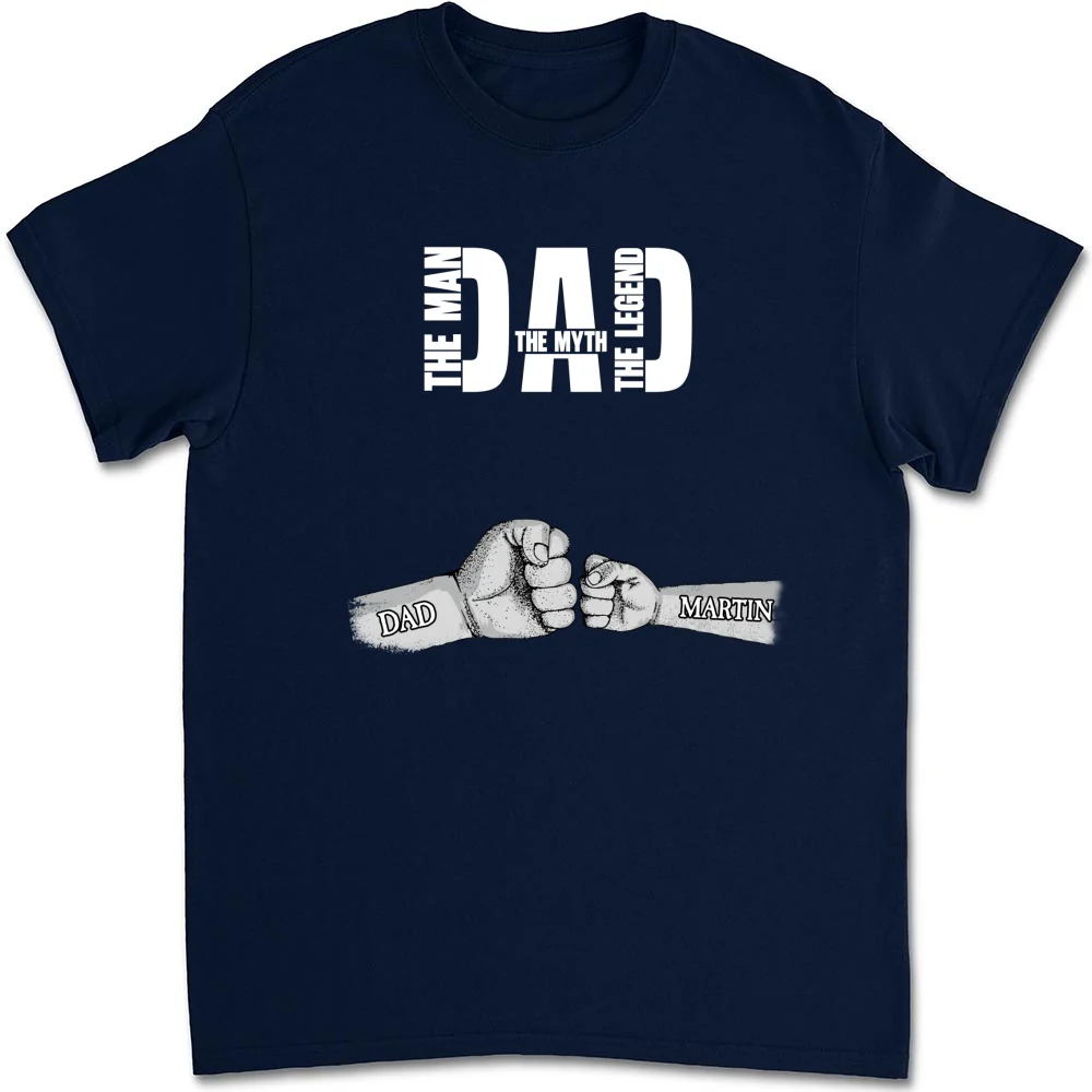 Dad The Man The Myth The Legend - Personalized Custom Shirt - Image 9