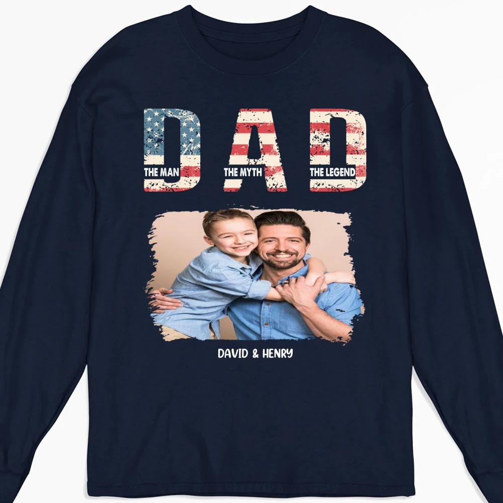 Dad You Are The Legend Photo - Personalized Custom Shirt - Image 9