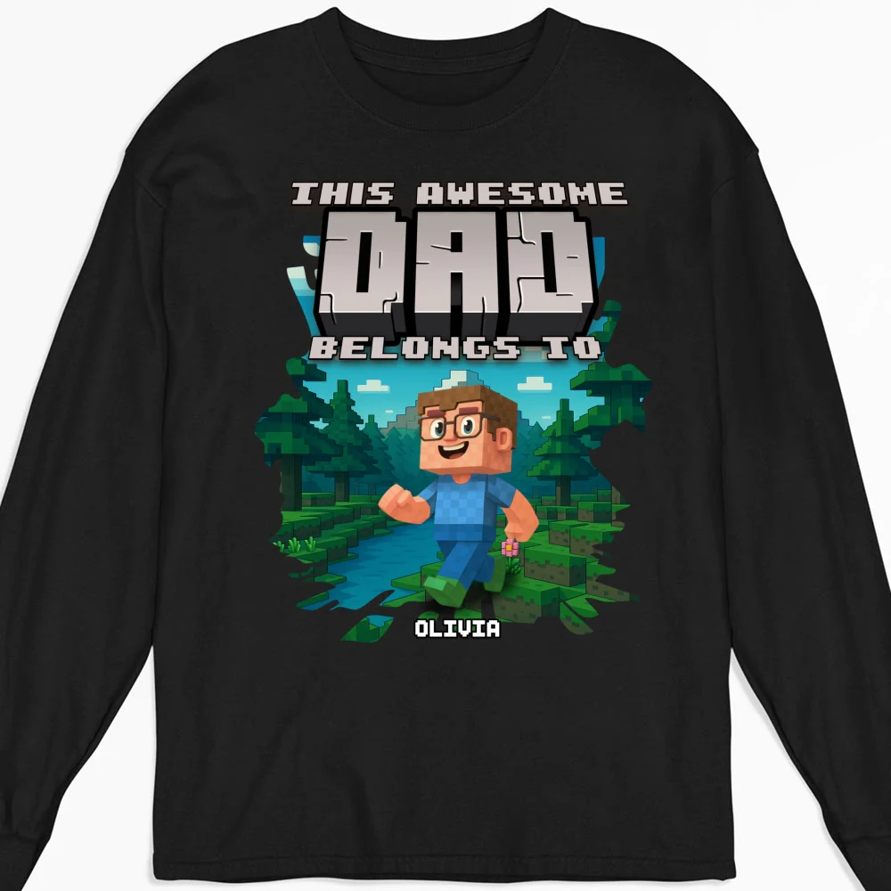 This Awesome Dad Belongs To Me - Personalized Custom Shirt - Image 10