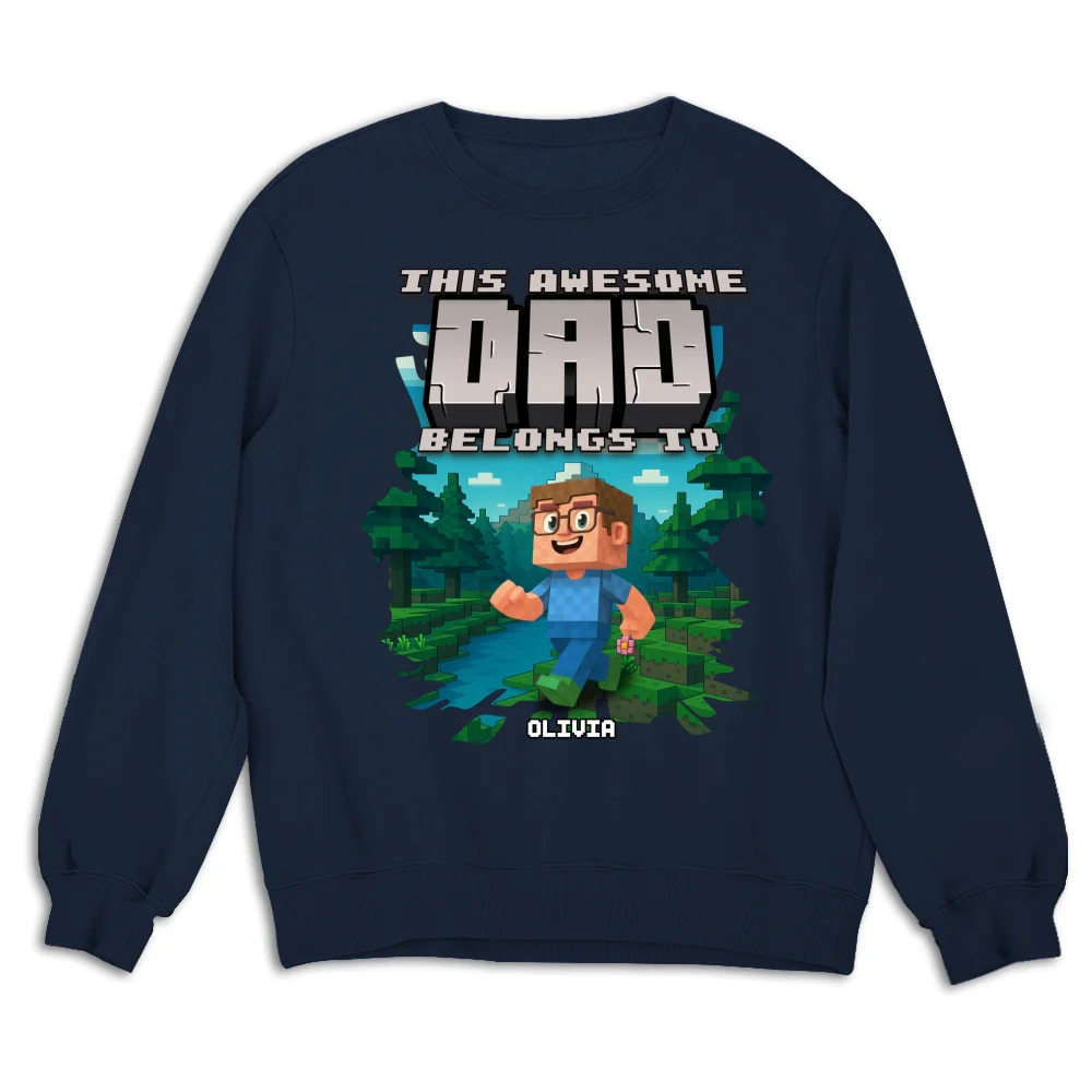 This Awesome Dad Belongs To Me - Personalized Custom Shirt - Image 15