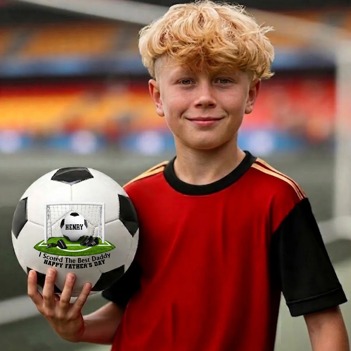 Daddy And Football - Personalized Custom Soccer Ball - Image 5