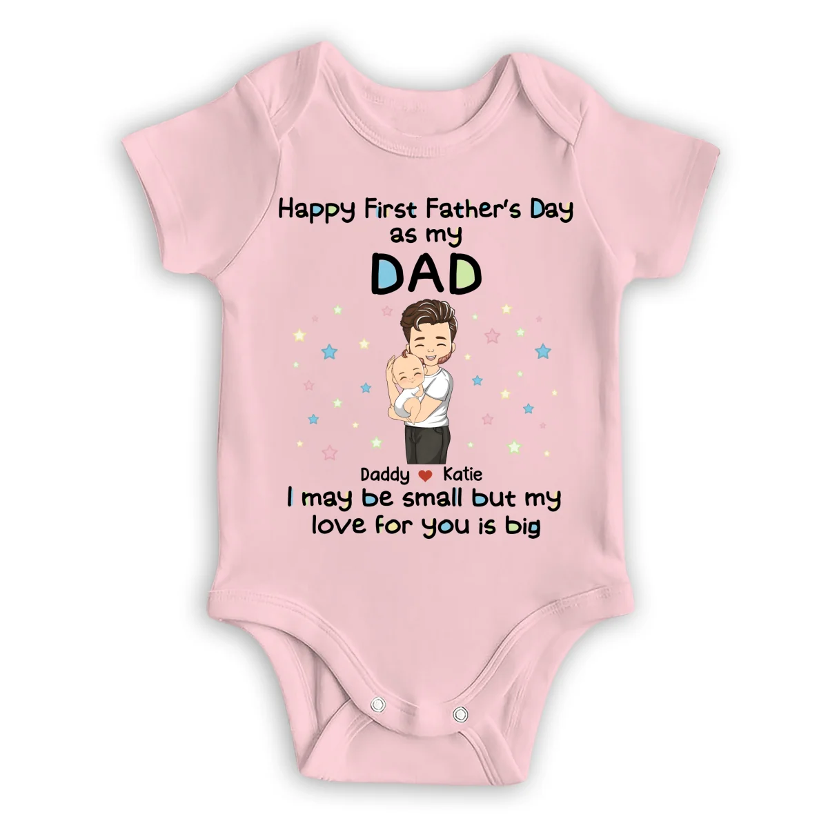 Daddy and Kid - Personalized Custom Baby Onesie - Image 9