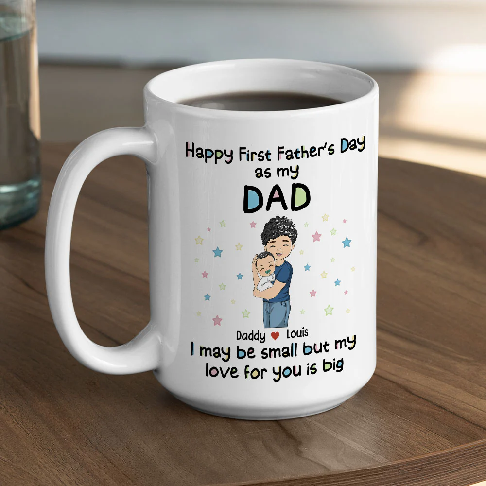 Daddy And Kid - Personalized Custom Coffee Mug - Image 5