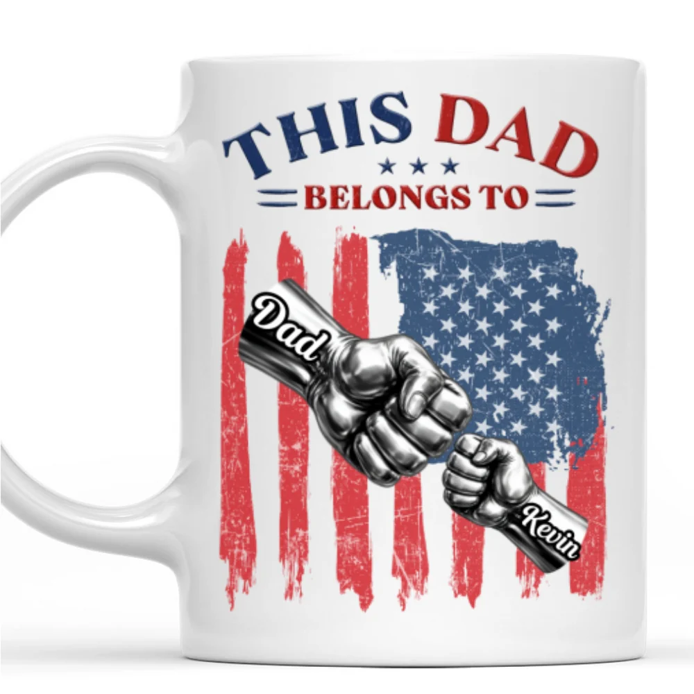 Daddy And Kids - Personalized Custom Coffee Mug - Image 7