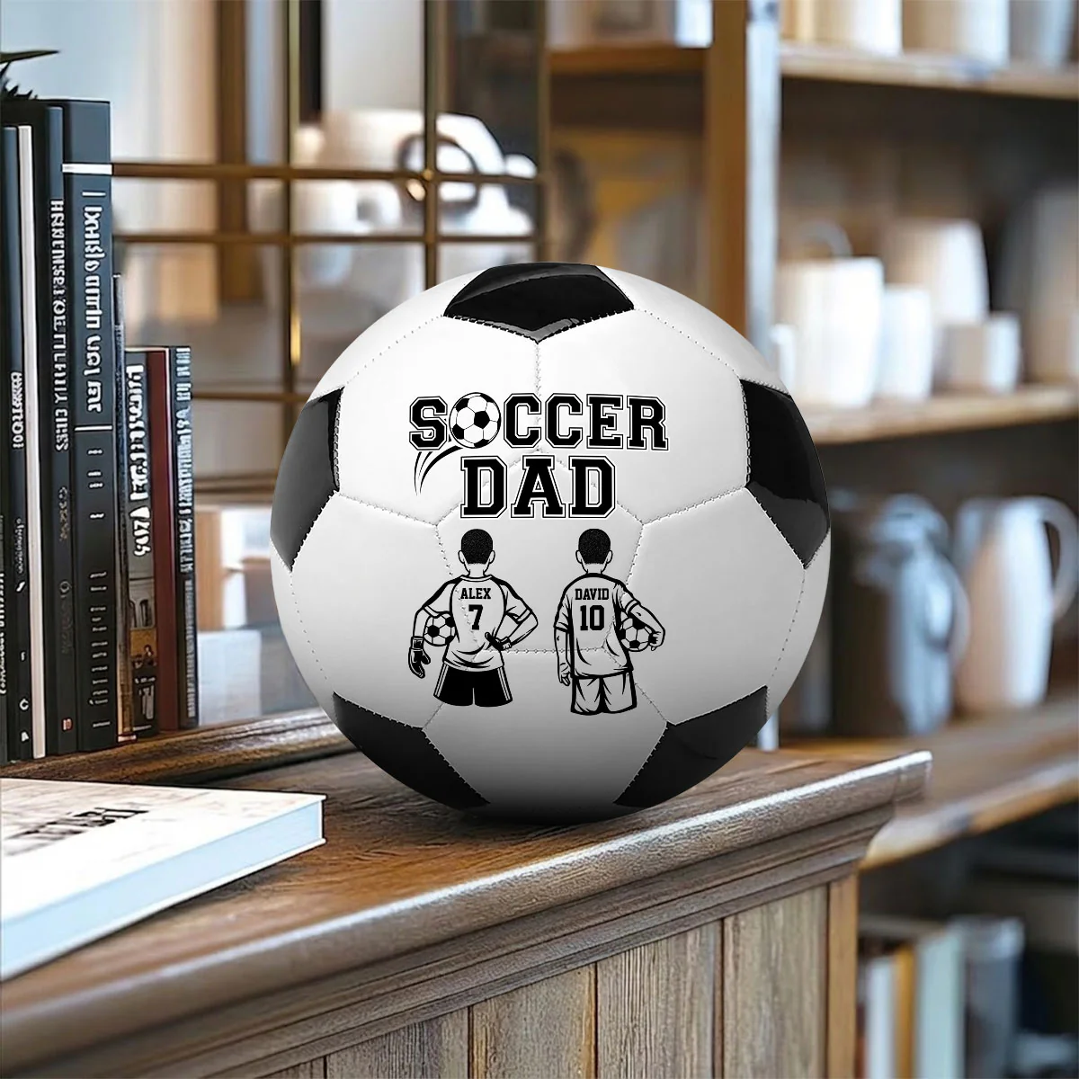 Daddy And Soccer - Personalized Custom Soccer Ball - Image 2