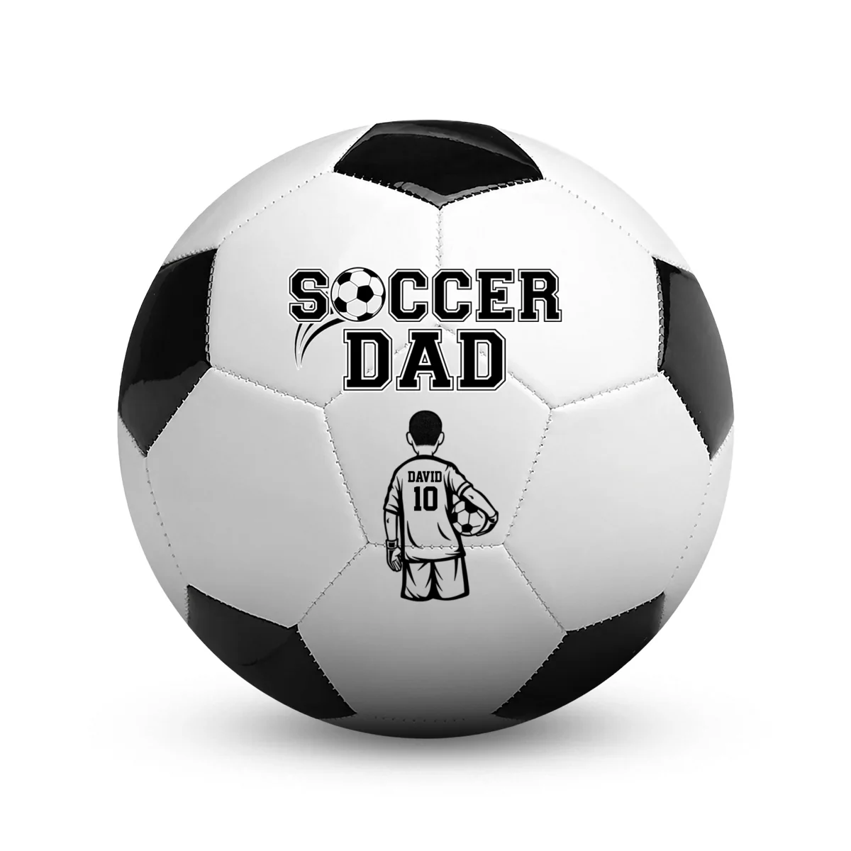 Daddy And Soccer - Personalized Custom Soccer Ball - Image 7