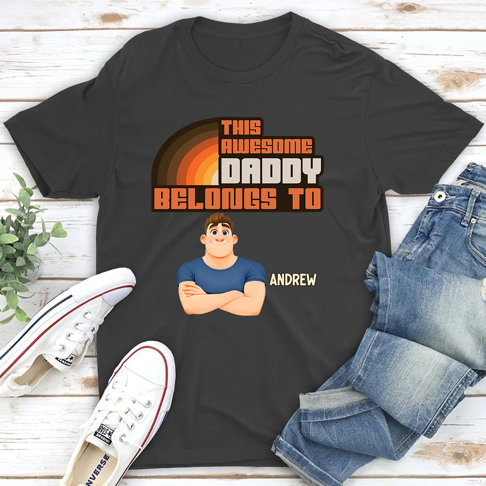 Daddy And The Kids - Personalized Custom Shirt - Image 2