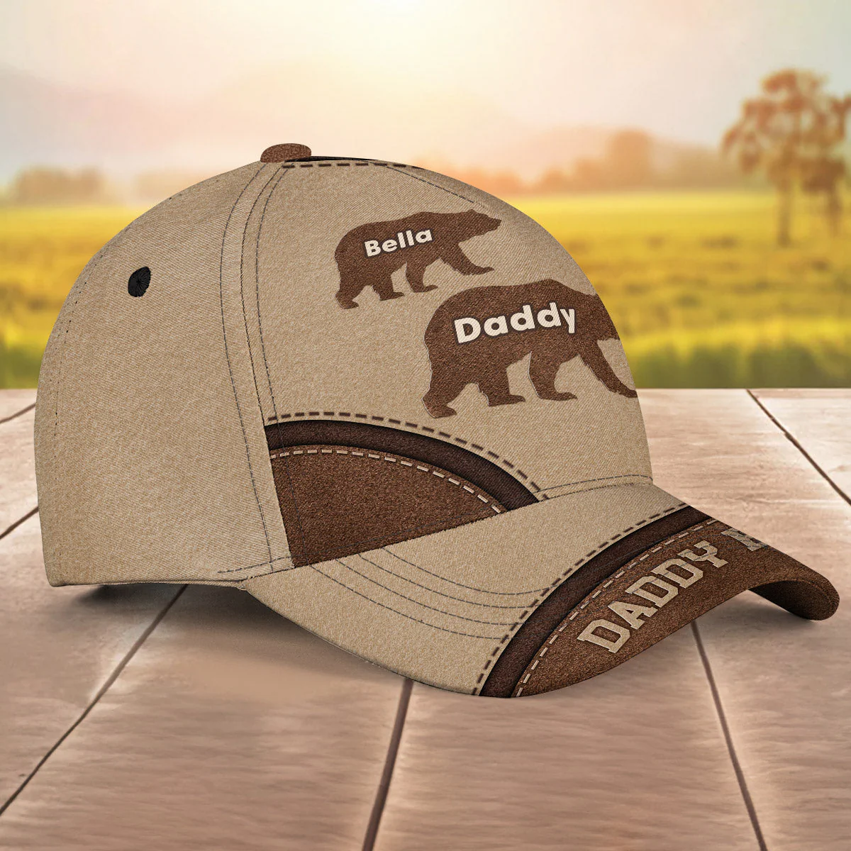 Daddy Bear - Personalized Classic Cap - Image 3