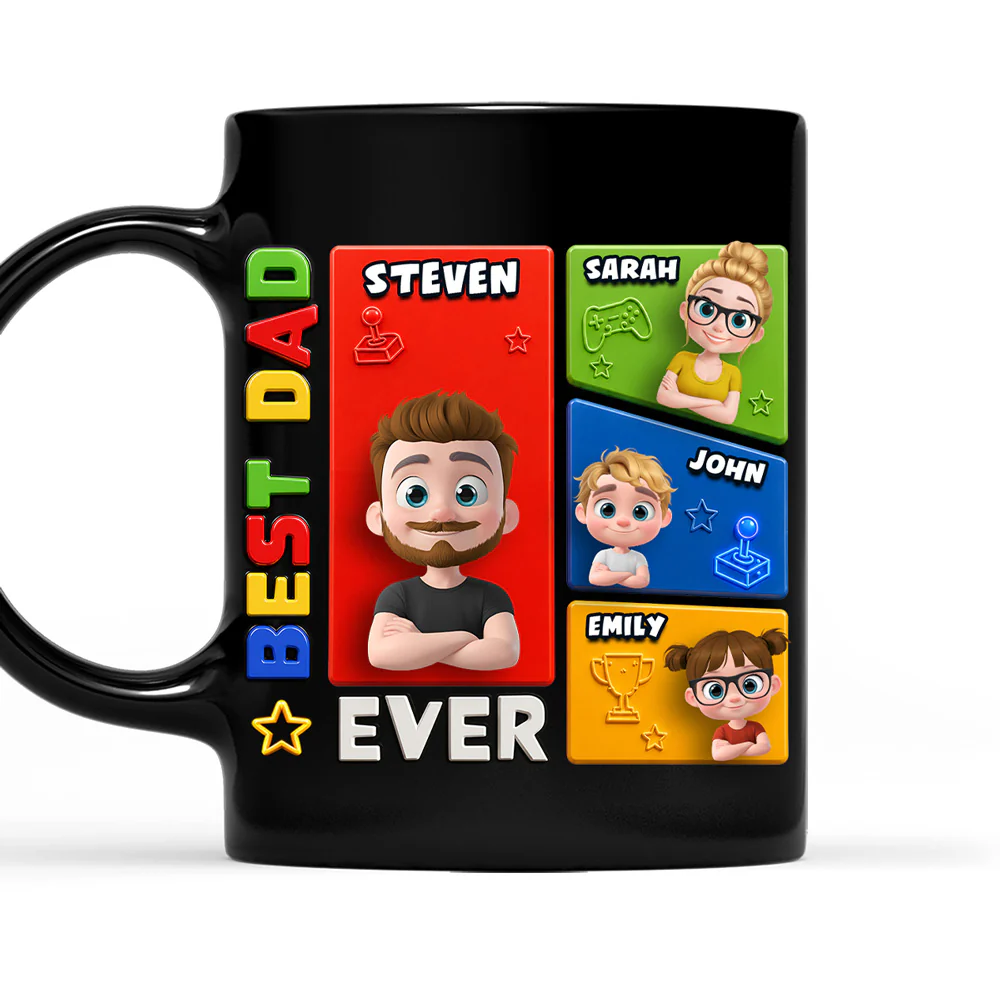 Daddy Gaming - Personalized Custom 3D Inflated Effect Mug