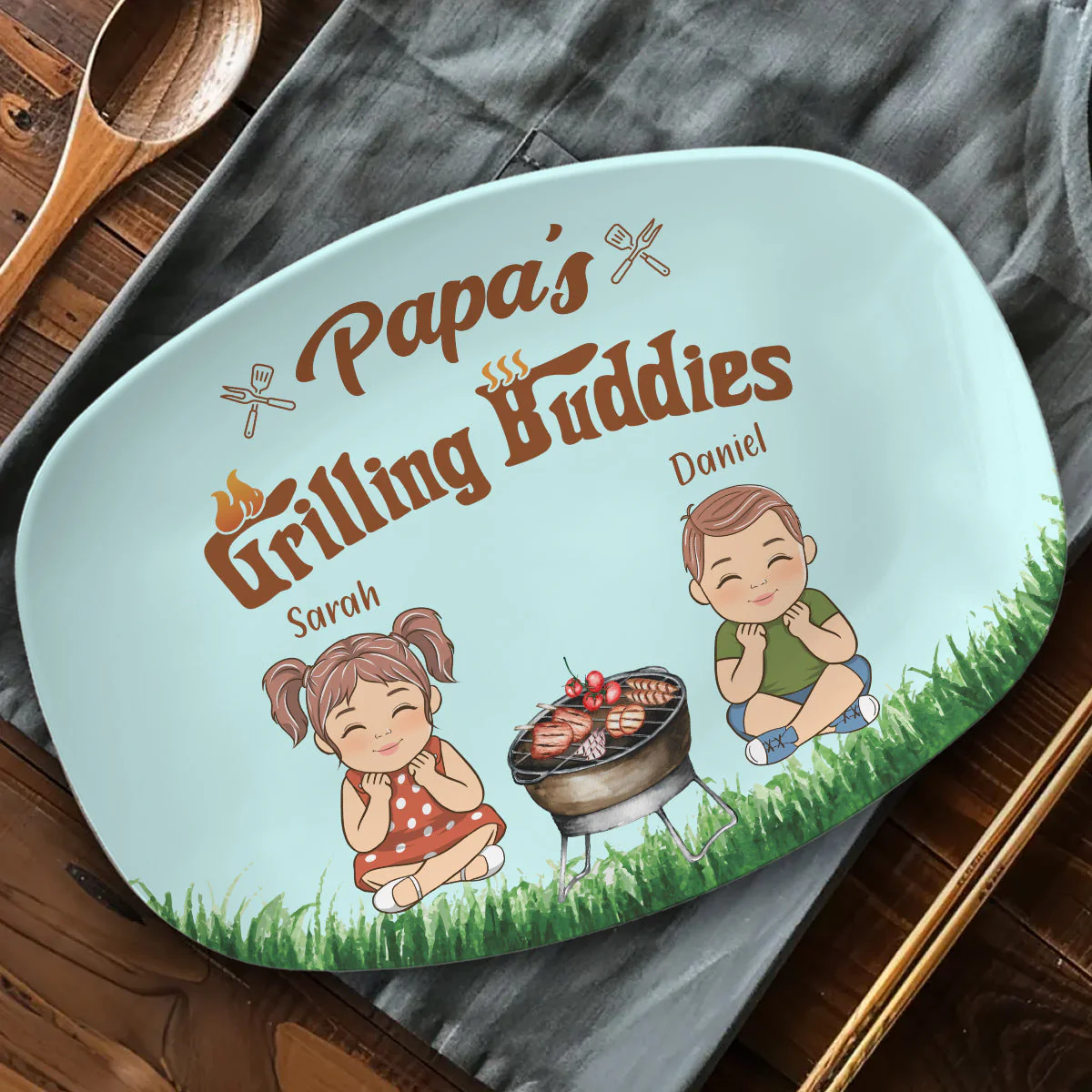 Daddy Grill Master - Personalized Custom Platter - Image 3