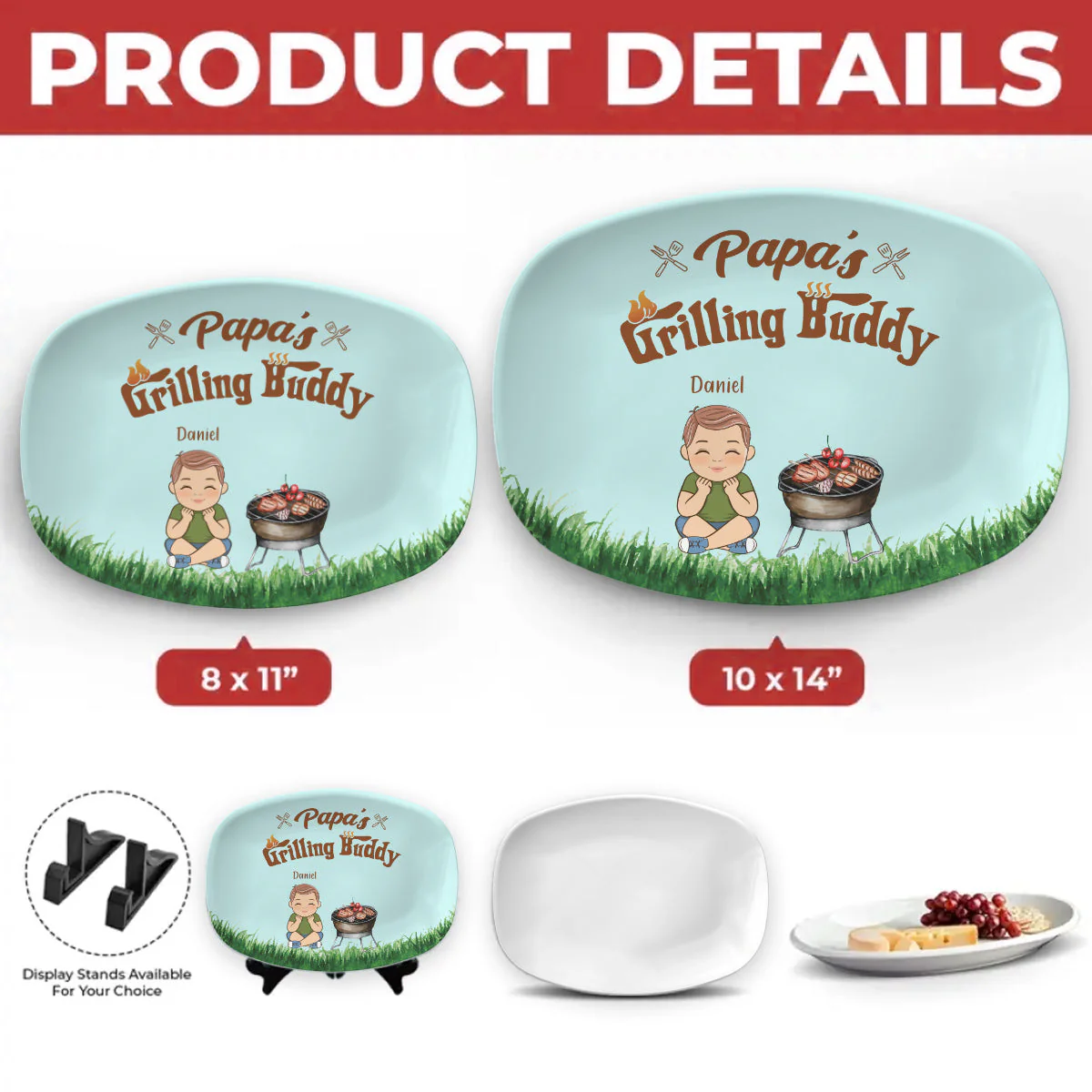 Daddy Grill Master - Personalized Custom Platter - Image 4