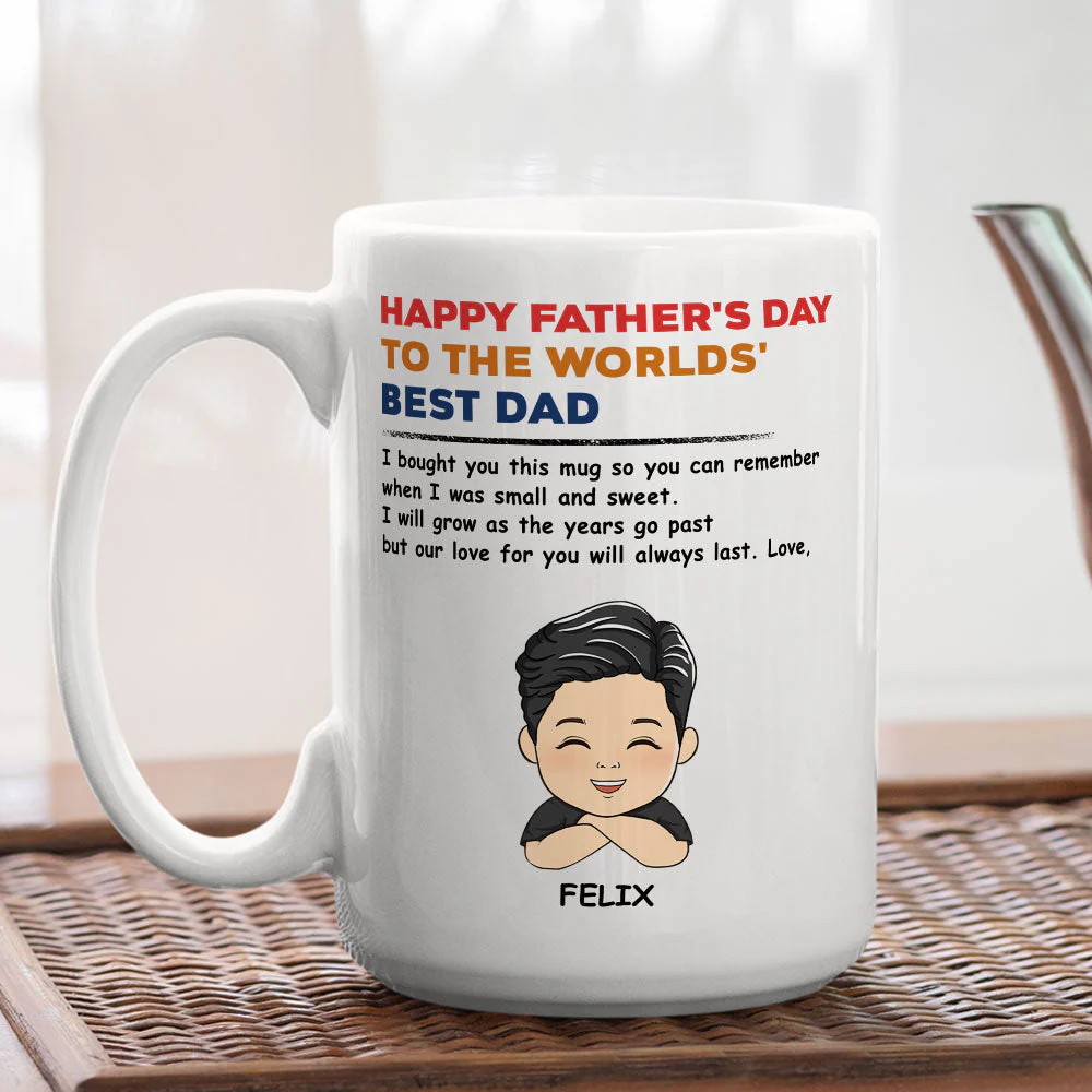 Daddy Happy Fathers Day - Personalized Custom Coffee Mug - Image 3