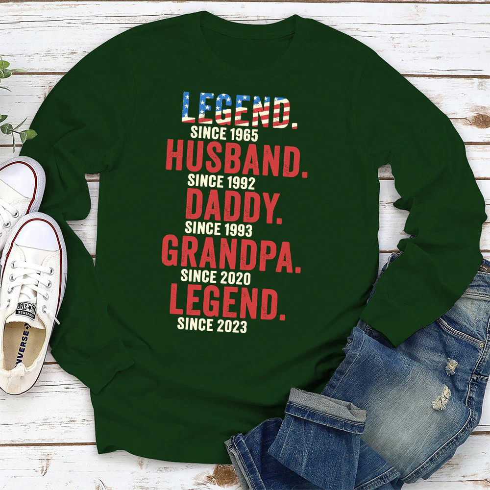 Daddy Is A Legend - Personalized Custom Shirt - Image 2