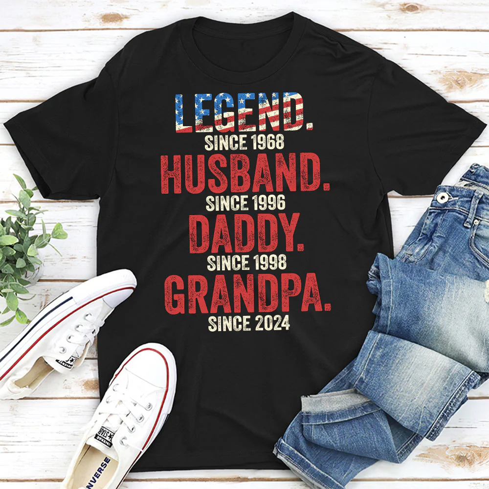 Daddy Is A Legend - Personalized Custom Shirt - Image 4
