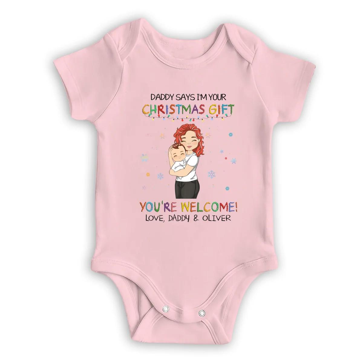 Daddy Says I Am Your Christmas Gift - Personalized Custom Baby Onesie - Image 8