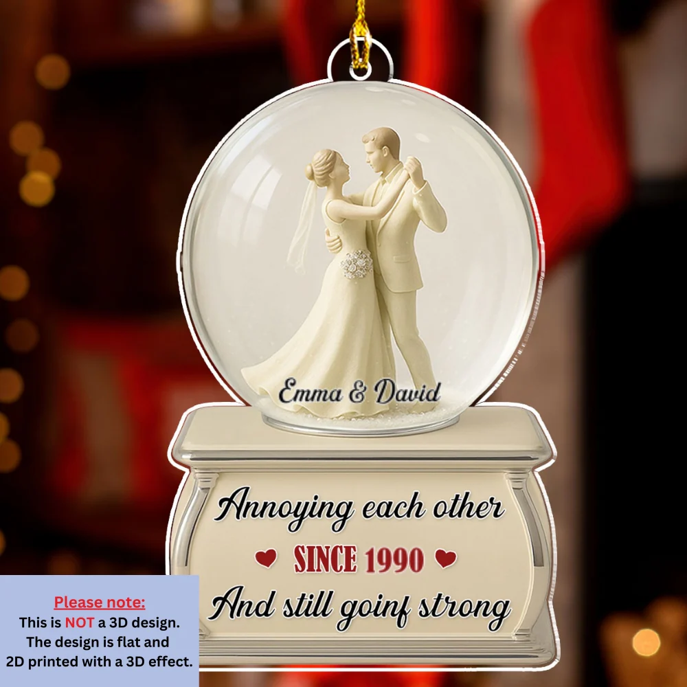 Dancing Couple Snow Globe - Personalized Custom Acrylic Ornament - Image 7